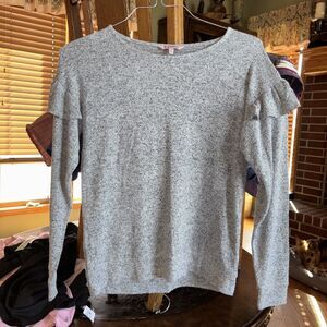 Juicy Couture Grey Long Sleeve Shirt Women’s XS Rhinestones